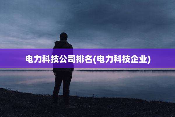 电力科技公司排名(电力科技企业)