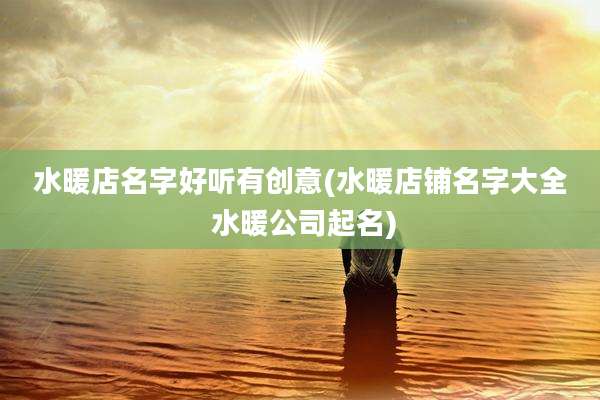 水暖店名字好听有创意(水暖店铺名字大全 水暖公司起名)