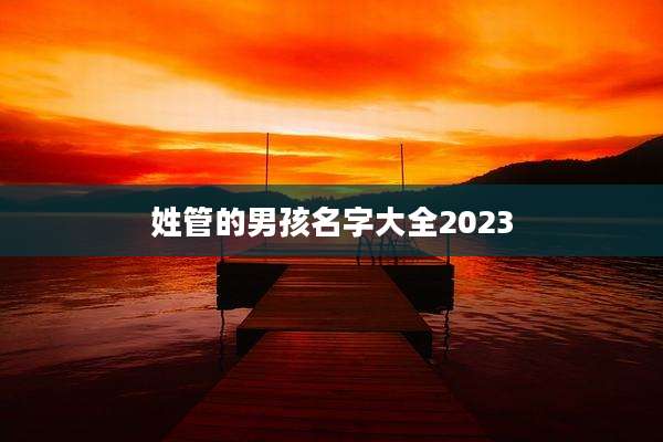 姓管的男孩名字大全2023