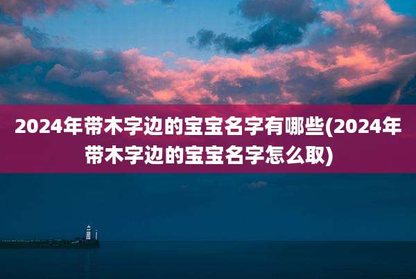 2024年带木字边的宝宝名字有哪些(2024年带木字边的宝宝名字怎么取)