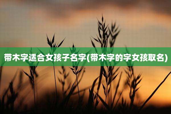 带木字适合女孩子名字(带木字的字女孩取名)