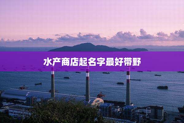水产商店起名字最好带野