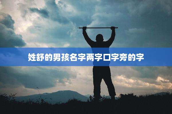 姓舒的男孩名字两字口字旁的字