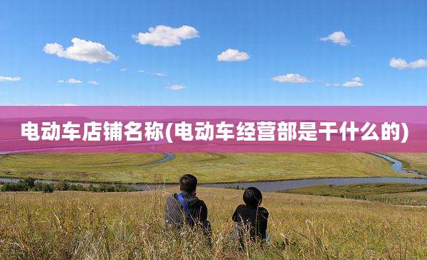 电动车店铺名称(电动车经营部是干什么的)