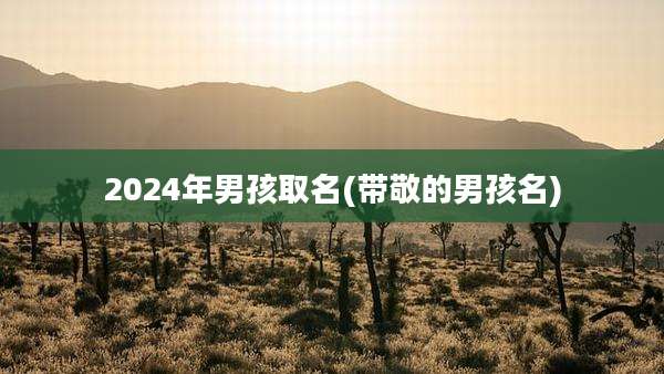 2024年男孩取名(带敬的男孩名)