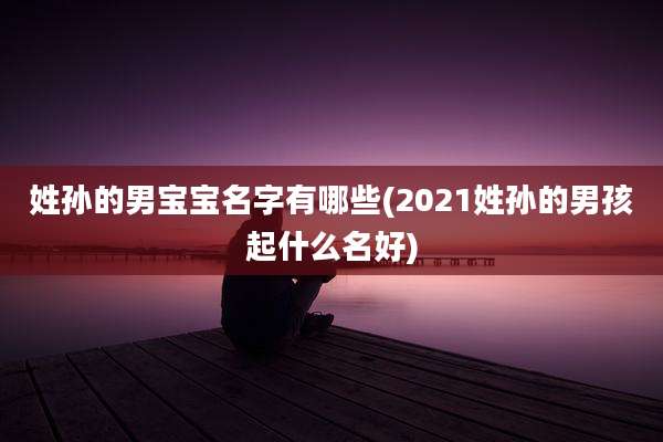 姓孙的男宝宝名字有哪些(2021姓孙的男孩起什么名好)