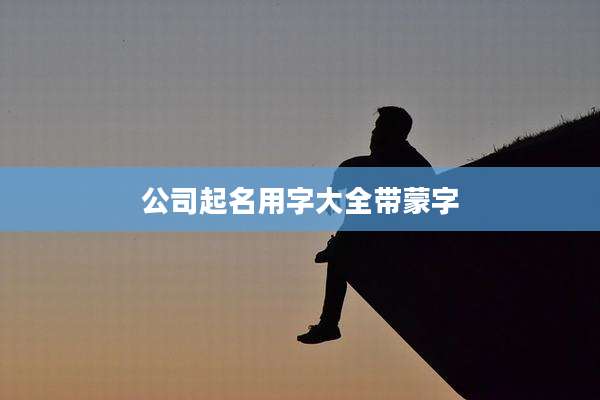 公司起名用字大全带蒙字