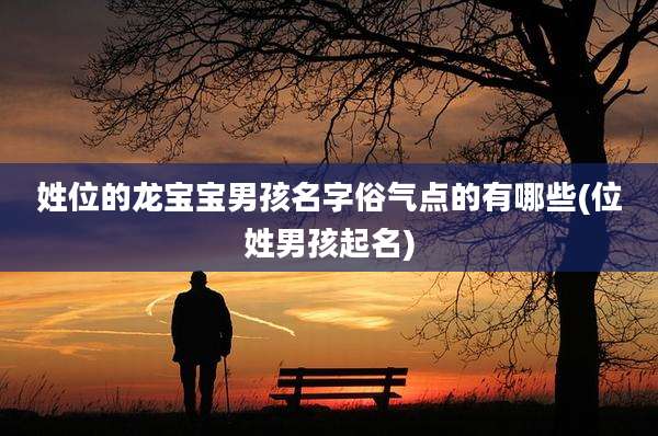 姓位的龙宝宝男孩名字俗气点的有哪些(位姓男孩起名)