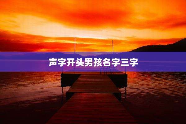 声字开头男孩名字三字