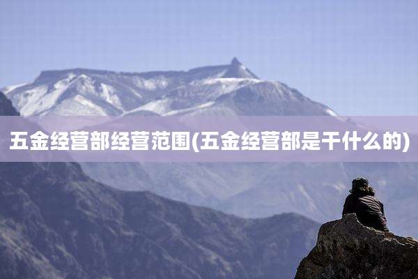 五金经营部经营范围(五金经营部是干什么的)