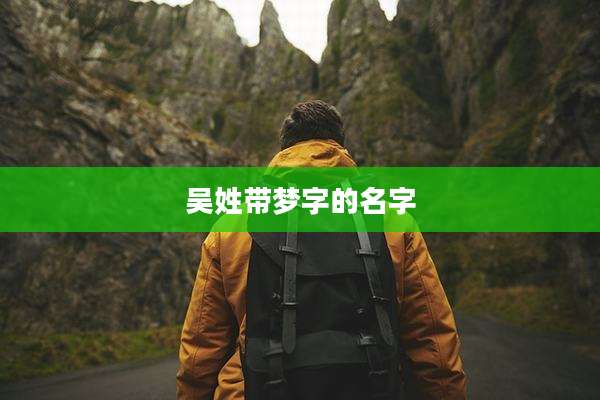吴姓带梦字的名字