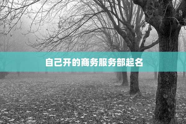自己开的商务服务部起名