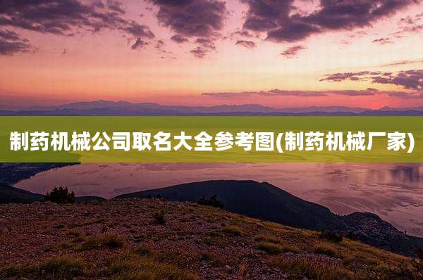 制药机械公司取名大全参考图(制药机械厂家)