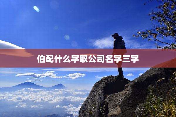 伯配什么字取公司名字三字
