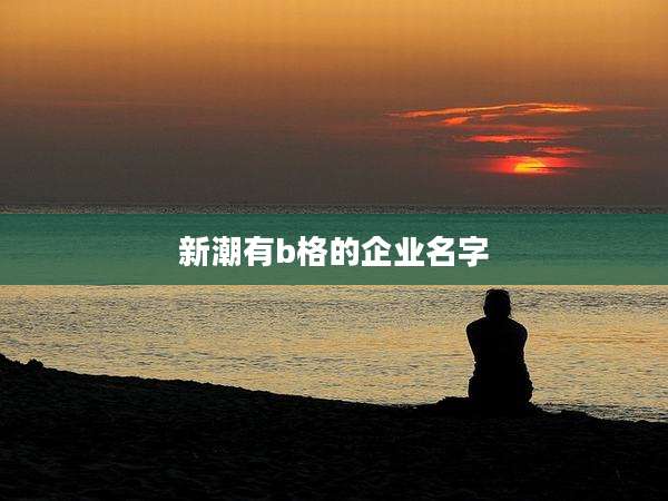 新潮有b格的企业名字