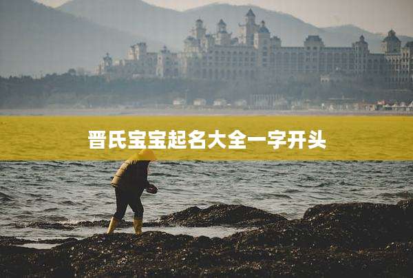 晋氏宝宝起名大全一字开头