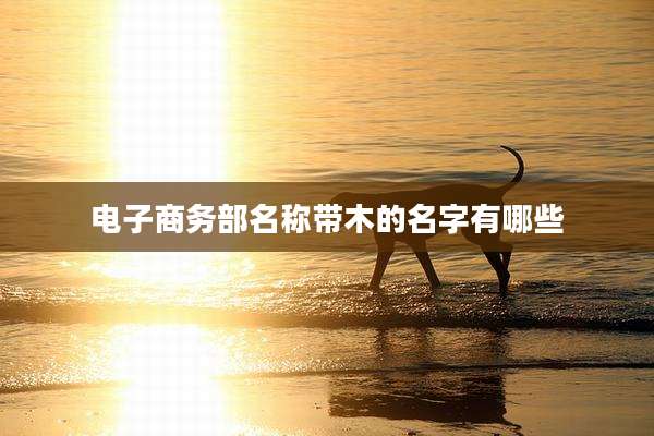 电子商务部名称带木的名字有哪些