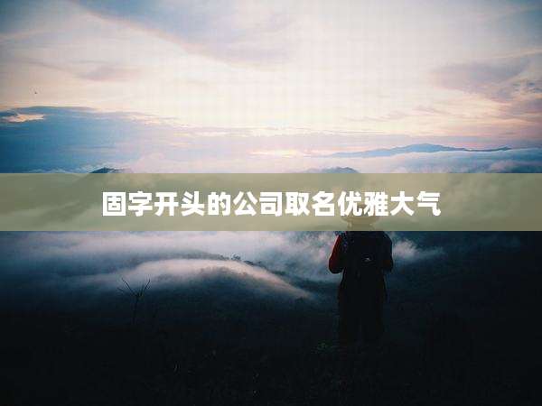 固字开头的公司取名优雅大气
