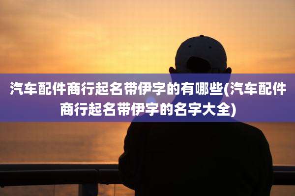 汽车配件商行起名带伊字的有哪些(汽车配件商行起名带伊字的名字大全)