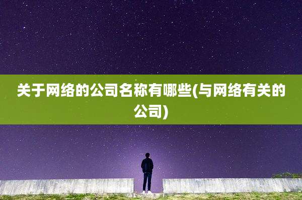 关于网络的公司名称有哪些(与网络有关的公司)