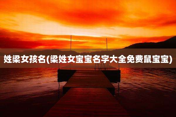 姓梁女孩名(梁姓女宝宝名字大全免费鼠宝宝)