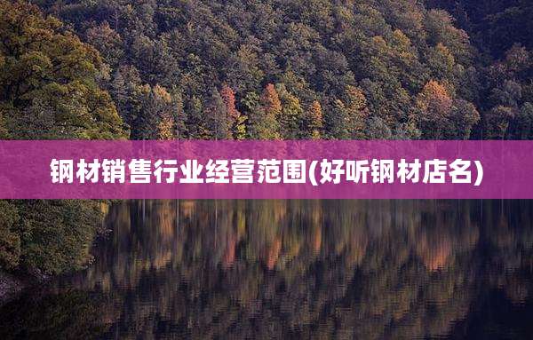 钢材销售行业经营范围(好听钢材店名)
