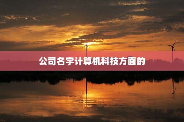 公司名字计算机科技方面的