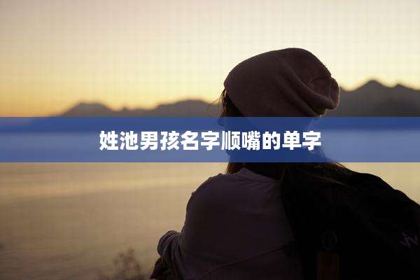 姓池男孩名字顺嘴的单字