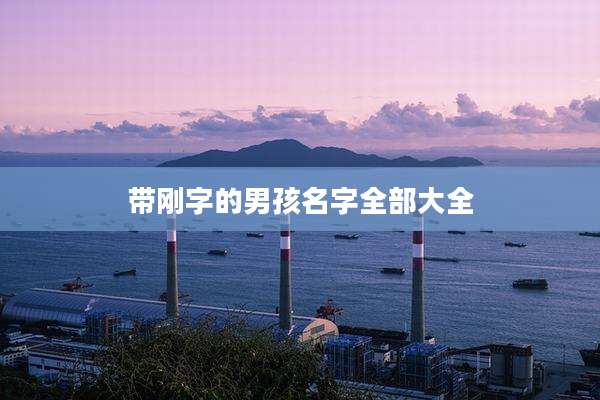 带刚字的男孩名字全部大全
