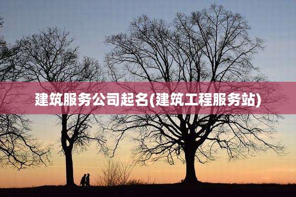 建筑服务公司起名(建筑工程服务站)