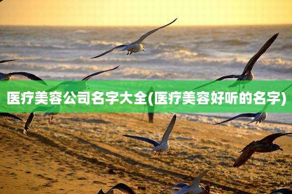 医疗美容公司名字大全(医疗美容好听的名字)