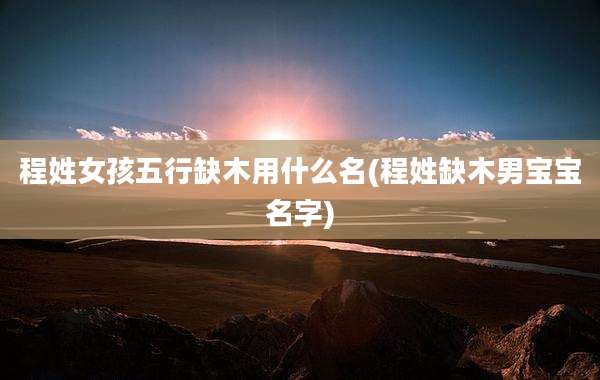 程姓女孩五行缺木用什么名(程姓缺木男宝宝名字)