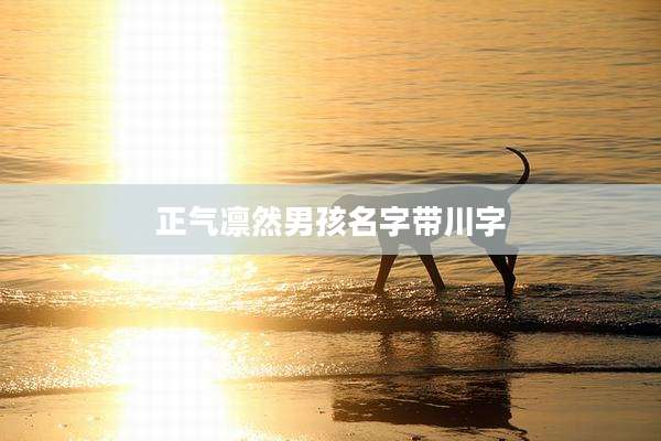 正气凛然男孩名字带川字