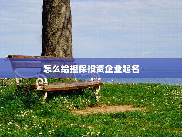 怎么给担保投资企业起名