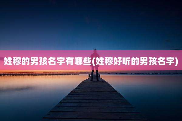 姓穆的男孩名字有哪些(姓穆好听的男孩名字)