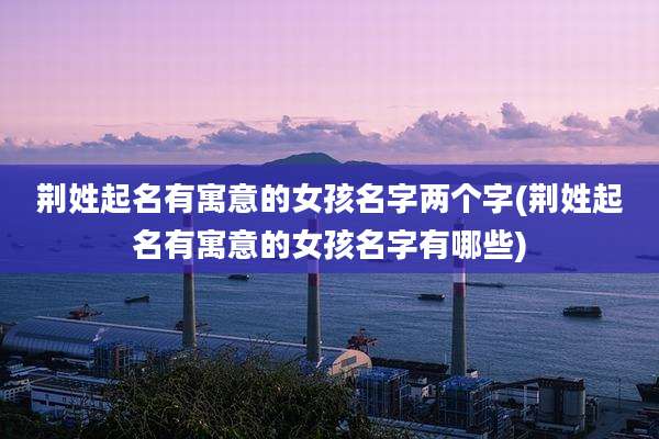 荆姓起名有寓意的女孩名字两个字(荆姓起名有寓意的女孩名字有哪些)