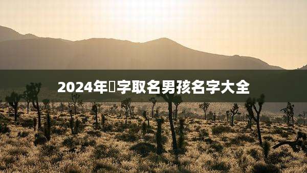 2024年瑄字取名男孩名字大全