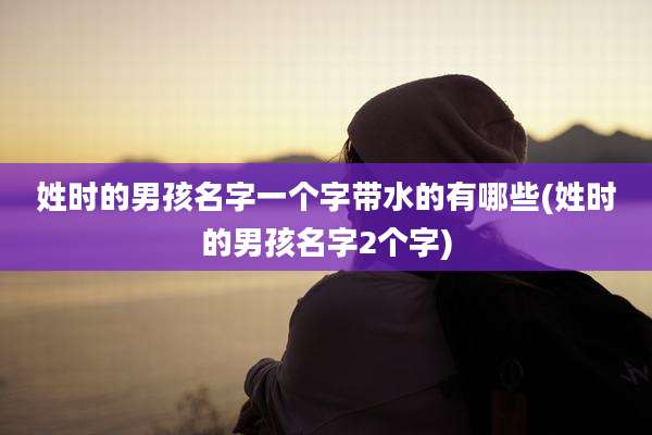 姓时的男孩名字一个字带水的有哪些(姓时的男孩名字2个字)