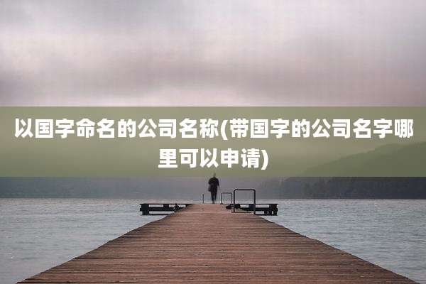 以国字命名的公司名称(带国字的公司名字哪里可以申请)