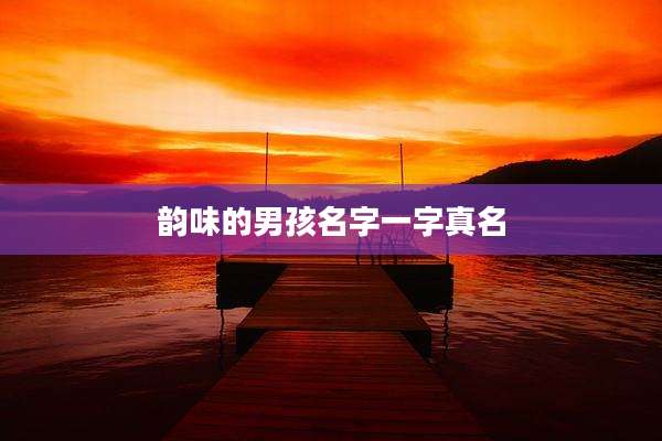 韵味的男孩名字一字真名