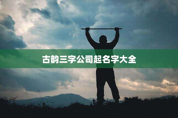 古韵三字公司起名字大全