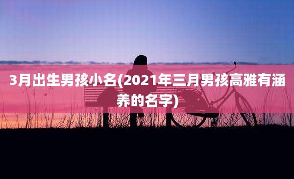 3月出生男孩小名(2021年三月男孩高雅有涵养的名字)