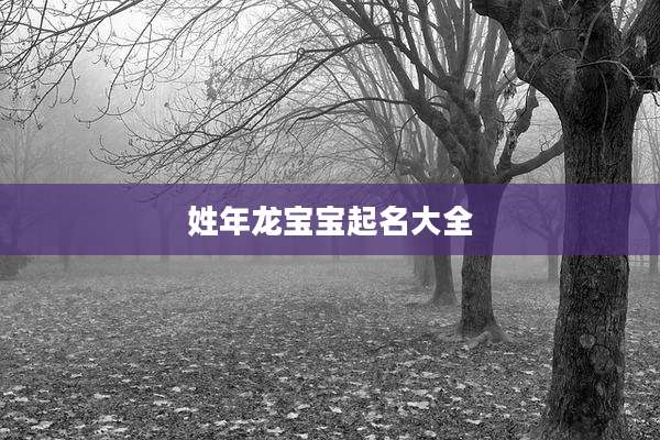 姓年龙宝宝起名大全