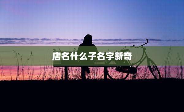 店名什么子名字新奇