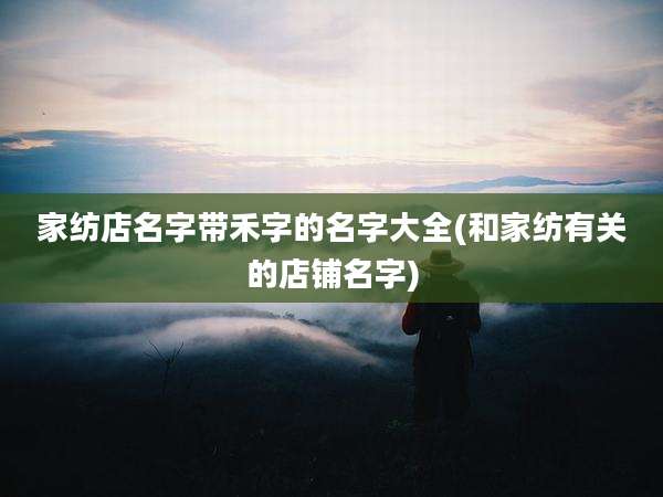 家纺店名字带禾字的名字大全(和家纺有关的店铺名字)