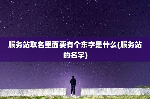 服务站取名里面要有个东字是什么(服务站的名字)