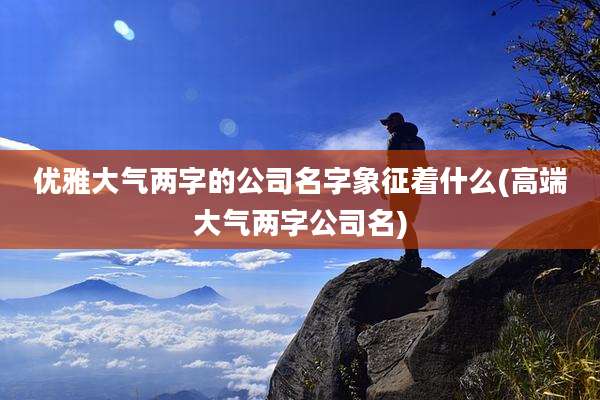 优雅大气两字的公司名字象征着什么(高端大气两字公司名)