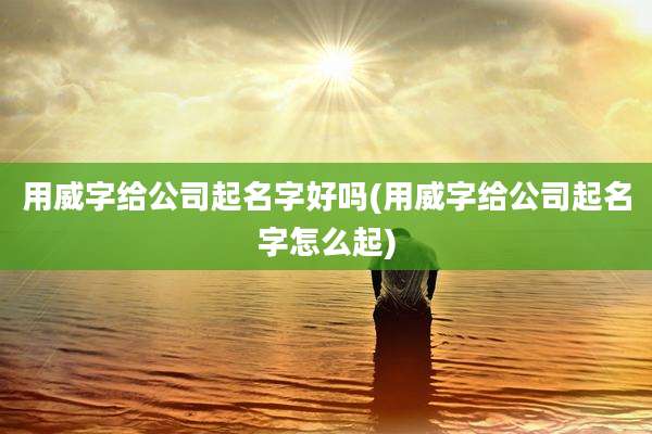 用威字给公司起名字好吗(用威字给公司起名字怎么起)