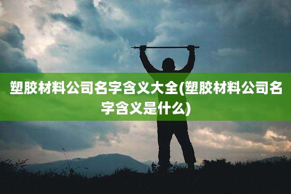 塑胶材料公司名字含义大全(塑胶材料公司名字含义是什么)