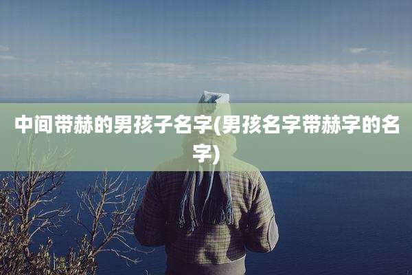中间带赫的男孩子名字(男孩名字带赫字的名字)